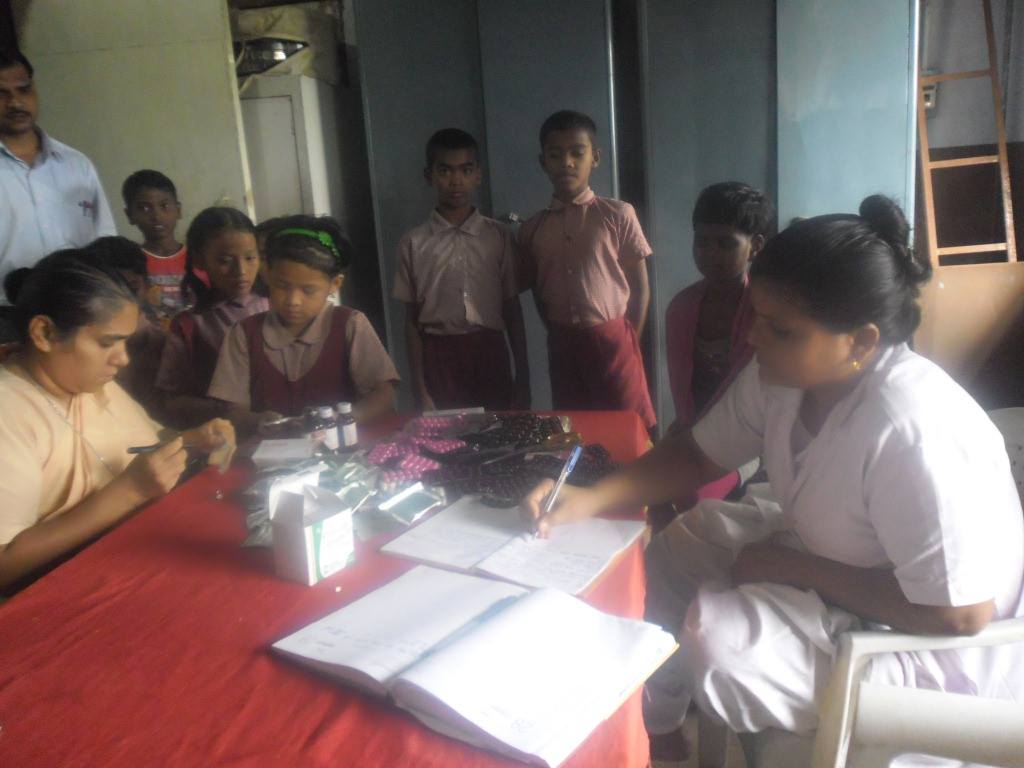 Health check-up and rain harvesting at Ashish Bhavan, Kune