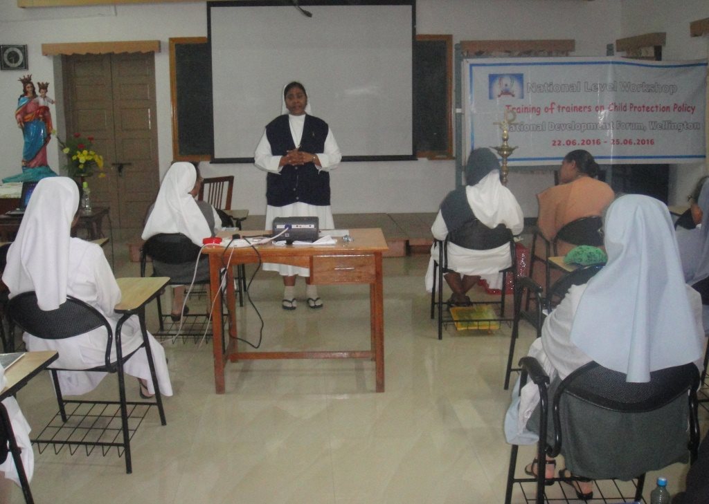 Training of trainers on child protection policy at Wellington, Chennai